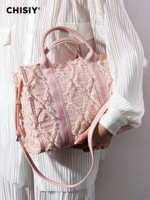 CHISIY Túi đeo chéo Clutch thủ công nguyên bản Túi có thể chuyển đổi, Mùa xuân, Mùa hè, Mùa thu, Mùa đông Thiết kế sang trọng hợp thời trang Thiết kế Túi có kết cấu chức năng giá cả phải chăng Ý tưởng quà tặng cho Ngày lễ tình nhân, Sinh nhật, Giáng sinh, Kỷ niệm, Tốt nghiệp, Đám cưới, Ngày của mẹ, Tiệc cô dâu Ngày lễ tình nhân - Hồng - Xem 1