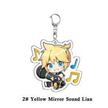 1 pièce Porte-clés en acrylique, pendentif personnage d'anime, dragonne de téléphone portable, porte-clés de voiture, décoration de sac à dos, joli charm de sac voiture, accessoires scolaires, gothique Y2k - Multicolore - Voir 3