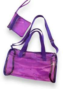 Suitcase Bag Transparent Crystal Swimming/Beach/Ballet - 紫色 - 查看 2