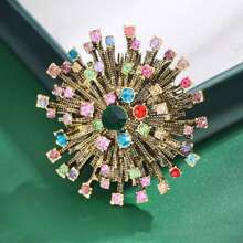 1 件复古优雅花环和十字架设计胸针，精致时尚配饰，适合女士服装、外套、夹克 - 适合作为礼物礼服配饰别针用于衣服包饰背包用于学校办公室配饰衬衫珠宝万圣节衣服别针有趣可爱的教师礼物服装配饰包饰 - 彩色 - 查看 14