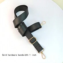 Replaceable Adjustable Shoulder Strap For Bags, Wallets, Made Of Full Grain Microfiber Leather, Available In Black, Gold, Silver Hardware Gifts For Women Winter - Black - View 14