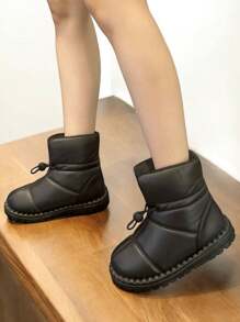 RevReaL Women's Ankle Snow Boots - Warm, Non-Slip, And Lightweight Winter Footwear - Black - View 4
