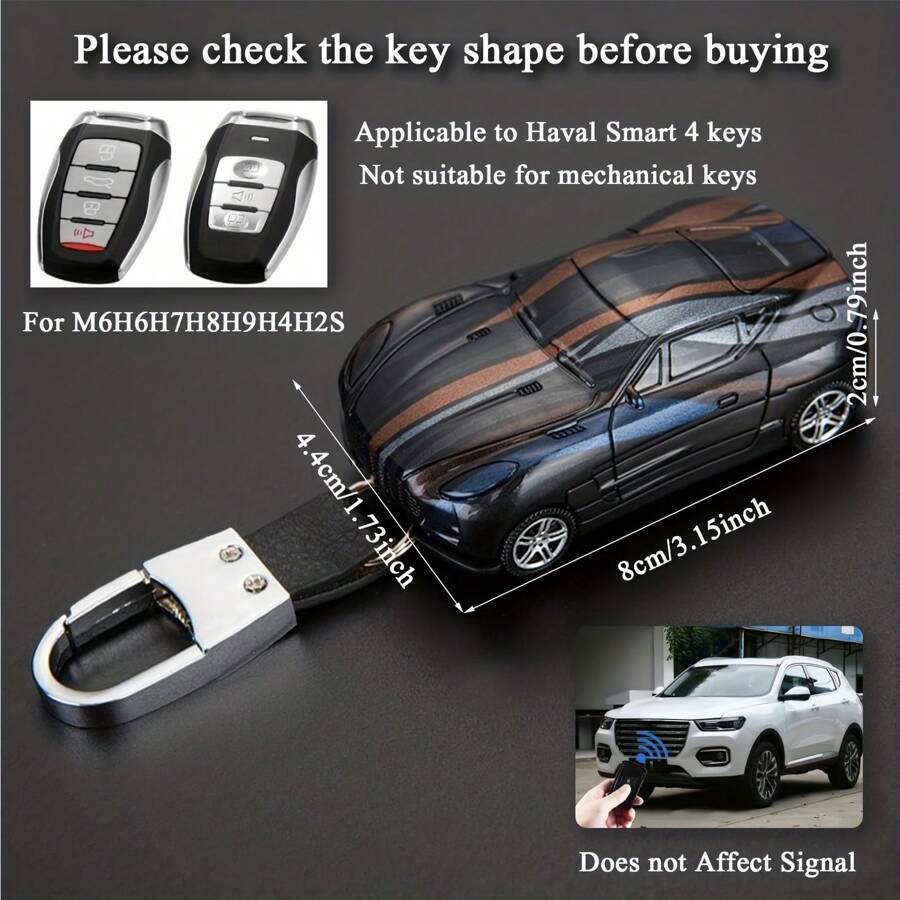 适用于哈弗 JOLION H2 H2S H4 H5 H6 H7 H9 F5 F7 2016 2017 2018 2019 2020 2021 2022 2023 碳纤 ABS 汽车钥匙壳全保护套 - 均碼 - 查看 1