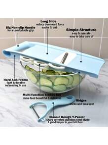 5/6/7/8PCS，多功能切菜机，厨房用蔬菜削皮器，蔬菜切片机，多功能水果切片机，手动食物磨碎机，蔬菜磨碎机，切土豆磨碎机，家用土豆切碎机，厨房用品，厨房小工具，手持式磨碎机 - 彩色 - 查看 5