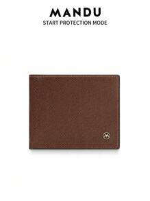 MANDU 2024 New Men's Bi-Fold Slim Wallet RFID Blocking Card Holder Coin Purse Gifts For Men Wallets For Men Purse Essentials Items - Brown - View 5