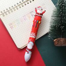 Christmas Decoration 1pc 10-Color Christmas Ballpoint Pen, Creative Multi-Color Ball Pen Christmas Gift Stationery Bullet Journal Pen - Multicolor - View 16