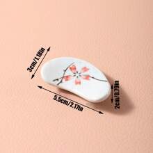 1pc Ceramic Chopstick Rest, Japanese Style Luxury Chopstick Holder, Delicate Cute Chopstick Stand Christmas Gift - Multicolor - View 2