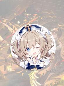 Metal Laser Cut Anime Game Badges, Pins & Brooches For Raiden Shoggun, Hu Tao, Klee And Other Cute Characters