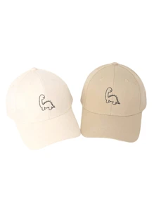 2 chiếc mũ bóng chày thêu hình khủng long cho nữ, mũ thể thao thường ngày có thể điều chỉnh theo phong cách ngày lễ nhiều mùa cho cặp đôi khi đi du lịch, ngoài trời, tham quan, đạp xe - Nhiều màu - Xem 4