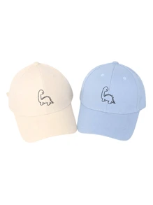 2 chiếc mũ bóng chày thêu hình khủng long cho nữ, mũ thể thao thường ngày có thể điều chỉnh theo phong cách ngày lễ nhiều mùa cho cặp đôi khi đi du lịch, ngoài trời, tham quan, đạp xe - Nhiều màu - Xem 5