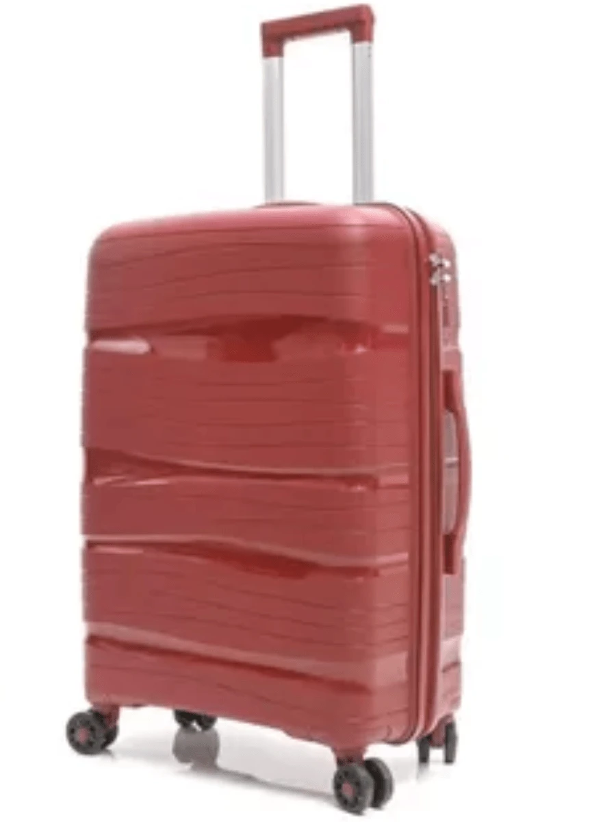 Polypropylene Travel Suitcase Size M 23kg European Style - 紅色 - 查看 1