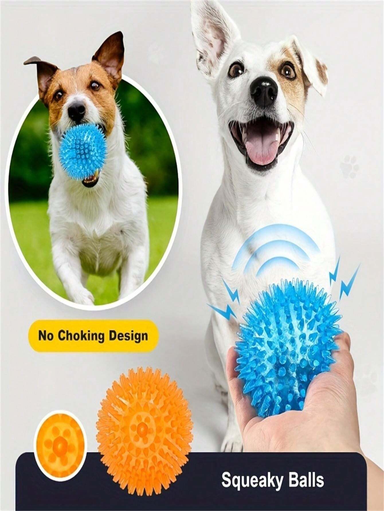 3pcs Random Colors Different Color Packed Dog Playing Balls Safe Dog