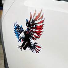 Patriotic Eagle Decal With American Flag Wings, Car Sticker, Scratch Decal, Motorcycle Reflective Sticker, Gift, Notebook, Truck, Computer, Mug, Fun Sticker And Roly Poly Sticker
