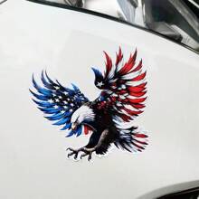 Patriotic Eagle Decal With American Flag Wings, Car Sticker, Scratch Decal, Motorcycle Reflective Sticker, Gift, Notebook, Truck, Computer, Mug, Fun Sticker And Roly Poly Sticker
