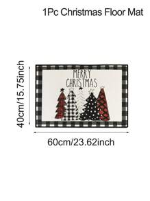 1 pieza Felpudo de Bienvenida de Navidad Alegre, Alfombra de Piso con Estampado a Cuadros de Árbol de Navidad y Alce, Antideslizante y Absorbente para Interior/Exterior, Decoraciones Navideñas 2024 para Decoración del Hogar, Baño, Cocina, Regalos de Navidad, Feliz Año Nuevo 2025, Decoraciones del Hogar para Festivales y Días Festivos - Multicolor - Ver 20