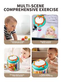 1 件婴儿摇铃手铃玩具，多功能益智忙碌玩具，适合作为送给男孩和女孩的礼物（颜色随机）