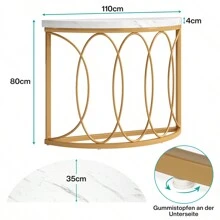Tribesigns Sofa & Console Tables - White - View 2