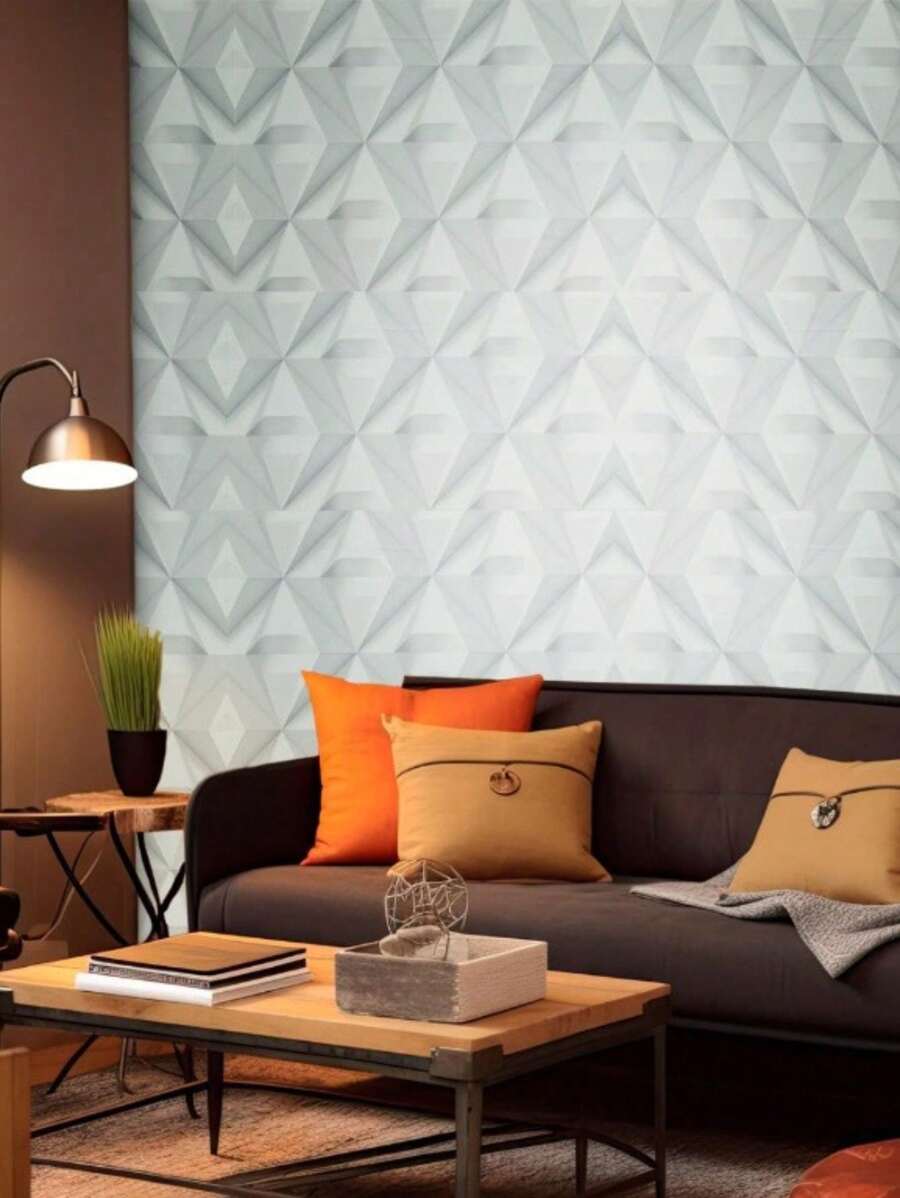 3D Wood Wallpaper 20 METERS X 45CM Self Adhesive - 米色 - 查看 1