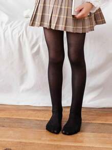 1入組女孩透氣白色緊身連褲襪，具有網眼細節和底部開口，適合日常穿著。 - 米色 - 查看 36