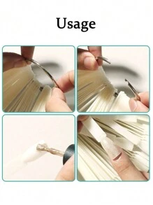 50 Stück klare lange Stiletto Nagel Farbkarten, Falsche Nagel Spitzen, Nagellack Farbgel Palette, abnehmbare Schablonen, Maniküre Form, Nagelzubehör für Salon