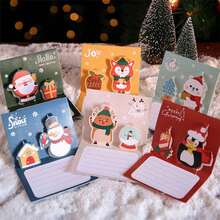 圣诞装饰 3D 弹出式创意圣诞贺卡，带有手写线条和可爱卡通图案、礼品卡 - 彩色 - 查看 11