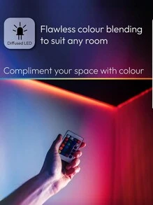 Acosh Neon RGB LED Strip Light Flexible Silicone Neon Light Multi-Color Changing-USB Powered With Remote Control Suitable For Bedroom, Living Room, Kitchen And Christmas Theme Decoration