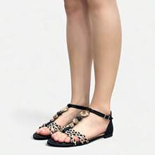 Dakota Comfort Women's Flat Sandal With Original Stonework - 黑色 - 查看 2