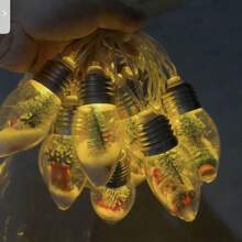 1 个 LED 悬挂装饰灯泡、圣诞装饰吊灯串、圣诞树壁饰、圣诞老人室内灯串、家居装饰、房间装饰、墙壁装饰 - 無色 - 查看 9