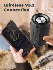 Loa không dây di động S32, Loa chống nước IPX5, Loa không dây mini 10W 5.2, Thời gian phát S32 lên đến 12 giờ, Pin 1800mAh, Ghép nối âm thanh nổi, MIC/Thẻ TF/USB/AUX cho gia đình/ngoài trời Tương thích với IOS Andriod - Nhiều màu - Xem 6