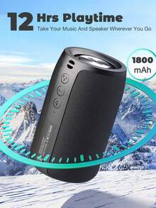 Loa không dây di động S32, Loa chống nước IPX5, Loa không dây mini 10W 5.2, Thời gian phát S32 lên đến 12 giờ, Pin 1800mAh, Ghép nối âm thanh nổi, MIC/Thẻ TF/USB/AUX cho gia đình/ngoài trời Tương thích với IOS Andriod - Nhiều màu - Xem 5