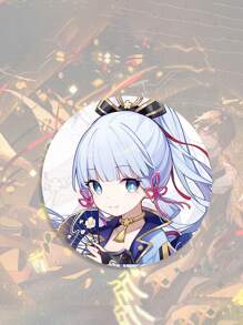 Metal Laser Cut Anime Game Badges, Pins & Brooches For Raiden Shoggun, Hu Tao, Klee And Other Cute Characters