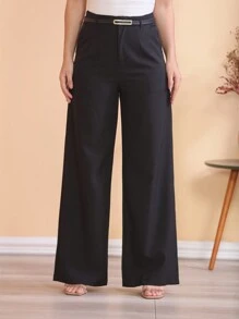 Women Pants - 黑色 - View 2
