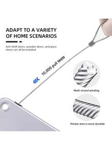 1pc Automatic Self-Closing Door Closer, Shock Absorbing Soft Close Wood Door Latch Spring, Easy Install - Multicolor - View 7