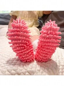 2/4pcs Reusable Removable Floor Cleaning Mop Shoe Covers, Washable Floor Cleaning Slippers, Bathroom Slippers Home Bathroom Decor Fall Decor Back To School