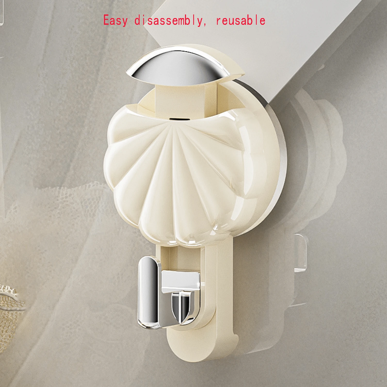 Lightweight Vacuum Suction Wall Hooks For Bathroom Kitchen, No Drill