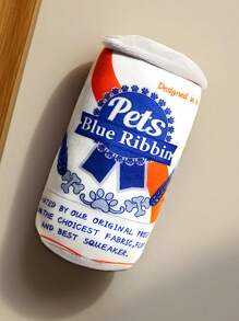 1 juguete de peluche con forma de botella de bebida de material de poliéster, juguete para perro, juguete interactivo para morder, juguete para lanzar para perro, juguete para morder audible para perro