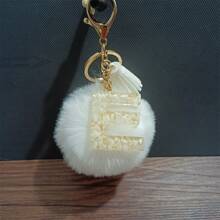 1pc Cute Letter Shaped Zinc Alloy Keychain, Keyring Spring/Summer/Autumn/Winter, Black English Letters & Fuzzy Ball Decor Car Accessories Bag Charm Backpack For School Goth Y2k Christmas Gift Ideas Bag Accessories Lanyards With Id Holder Car Accessories Bag Charms Car Teacher Friend Sister - Black + White - View 16