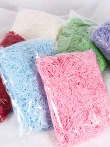 1 Pack 30/50/100/200/500g Colorful Raffia Shredded Paper, Chicken Nest Grass, Wedding Gift, Candy Box Filler, Gift Packaging - Sky Blue - View 2