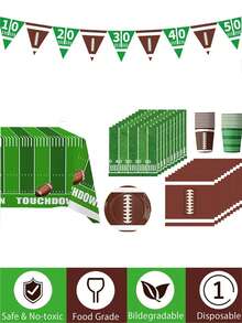 Bộ 60 vật dụng tiệc bóng bầu dục Mỹ, Cờ hiệu sáng tạo và Cúp bóng đá giấy, Biểu ngữ tự làm cho tiệc sinh nhật bóng bầu dục, Đồ trang trí tiệc Tailgate ngày thi đấu bóng đá, Giáng sinh - Nhiều màu - Xem 4
