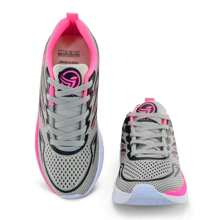 Women's Tennis Shoes + Watch + Socks Gym Walking Running Training Work Light Soft Comfortable - 灰色-PTO-粉紅色 - 查看 4