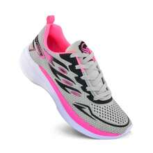 Women's Tennis Shoes + Watch + Socks Gym Walking Running Training Work Light Soft Comfortable - 灰色-PTO-粉紅色 - 查看 6