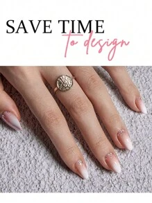 150 pezzi di unghie finte sfumate, unghie corte a mandorla da applicare, 15 misure di unghie finte quadrate nude, unghie artificiali in gel morbido di lunga durata, per fai da te e forniture per unghie da donna