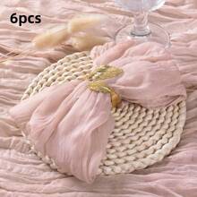 6/12/18/24/30 Pieces Purple Gauze Cheese Cloth Napkins, Multi-Color Optional Cheese Cloth Napkins Bali Cheese Cloth Napkins, Rustic Bohemian Lavender Napkins, Lavender Napkins For Family Dinners, Restaurants, Wedding Receptions, Dinners, Holiday Parties, Table Decorations