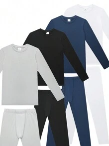 Bộ 4 bộ đồ lót giữ nhiệt cho trẻ em, trang phục trượt tuyết cơ bản cho mùa thu và mùa đông - Nhiều màu - Xem 1