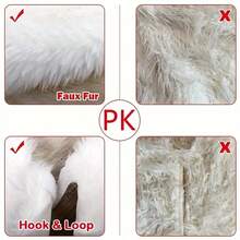 1pc White Christmas Tree Skirt, Solid Plush Plush, Christmas Decoration Gift,Christmas - White - View 9