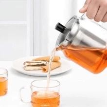 硼硅酸盐玻璃茶壶配不锈钢泡茶器 700 毫升 Kahu - 灰色 - 查看 3