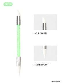 1 Stück/5 Stück Nagelkunst Skulptur Stift mit doppelter Spitze, Silikon Nagel Werkzeug, Strass Nagellack Gravur Stift mit Gummi Spitze Nagelbürsten. Diese Nagelkunst Pinsel sind für Anfänger und erfahrene Anwender entworfen.