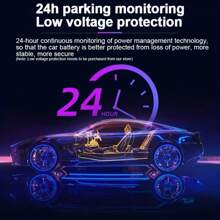 Nuokaiqi Grabadora DVR de coche Nuokaiqi, cámara de salpicadero Full HD, visión nocturna, cámara de salpicadero de ángulo amplio con tarjeta de 64GB