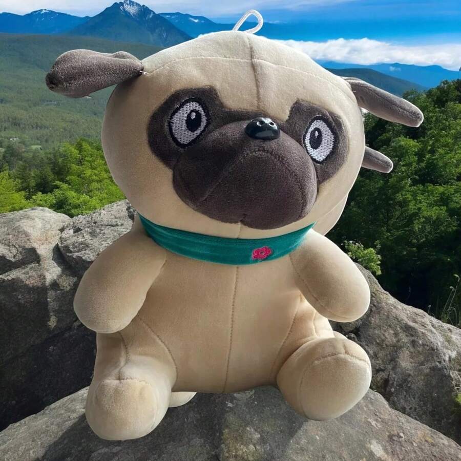 30cm Adorable And Huggable Plush Pug Dog - 駝色 - 查看 1