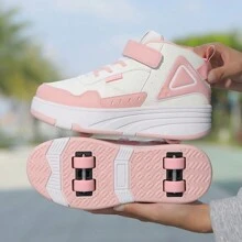 Patines de ruedas para adolescentes, zapatos desmontables de 4 ruedas, adecuados para correr y patinaje sobre hielo